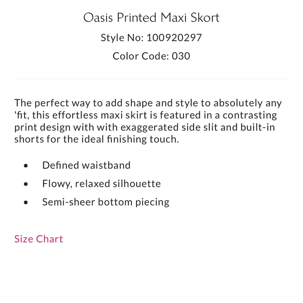 NWT Free People Oasis Printed Maxi Skort Size 10 - Picture 5 of 8